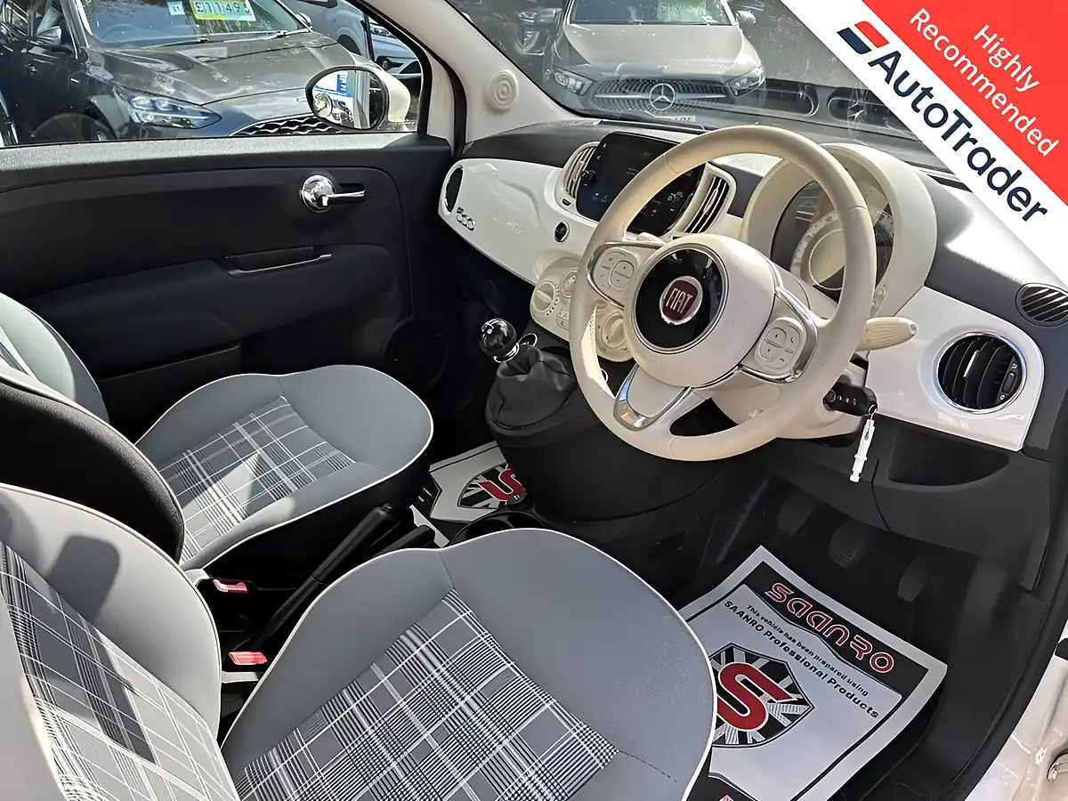 Used 2019 Fiat 500 Lounge White - Interior and Exterior details 2