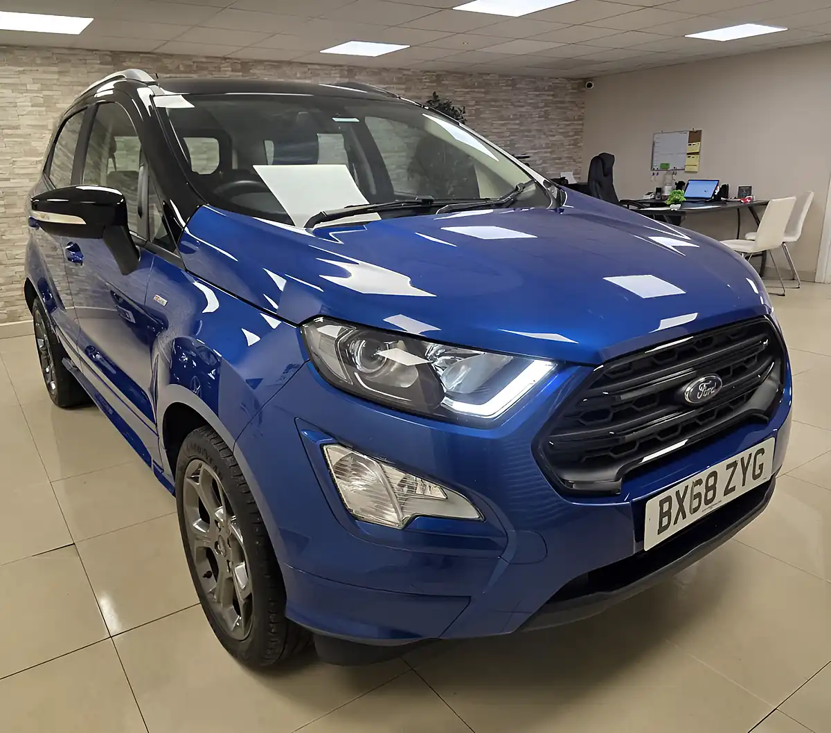 Used 2019 Ford Ecosport ST-Line Blue - Front View