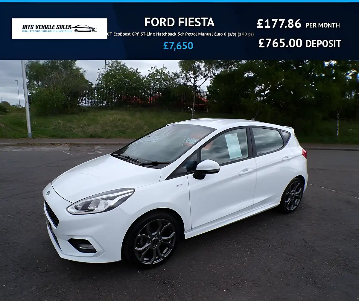 Used 2019 Ford Fiesta ST-Line White - Front View