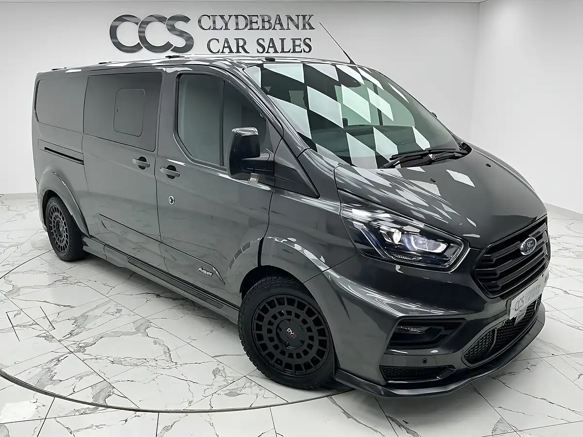 Used 2019 Ford Transit Custom Limited Crew Van Double Cab Magnetic Grey - Front View