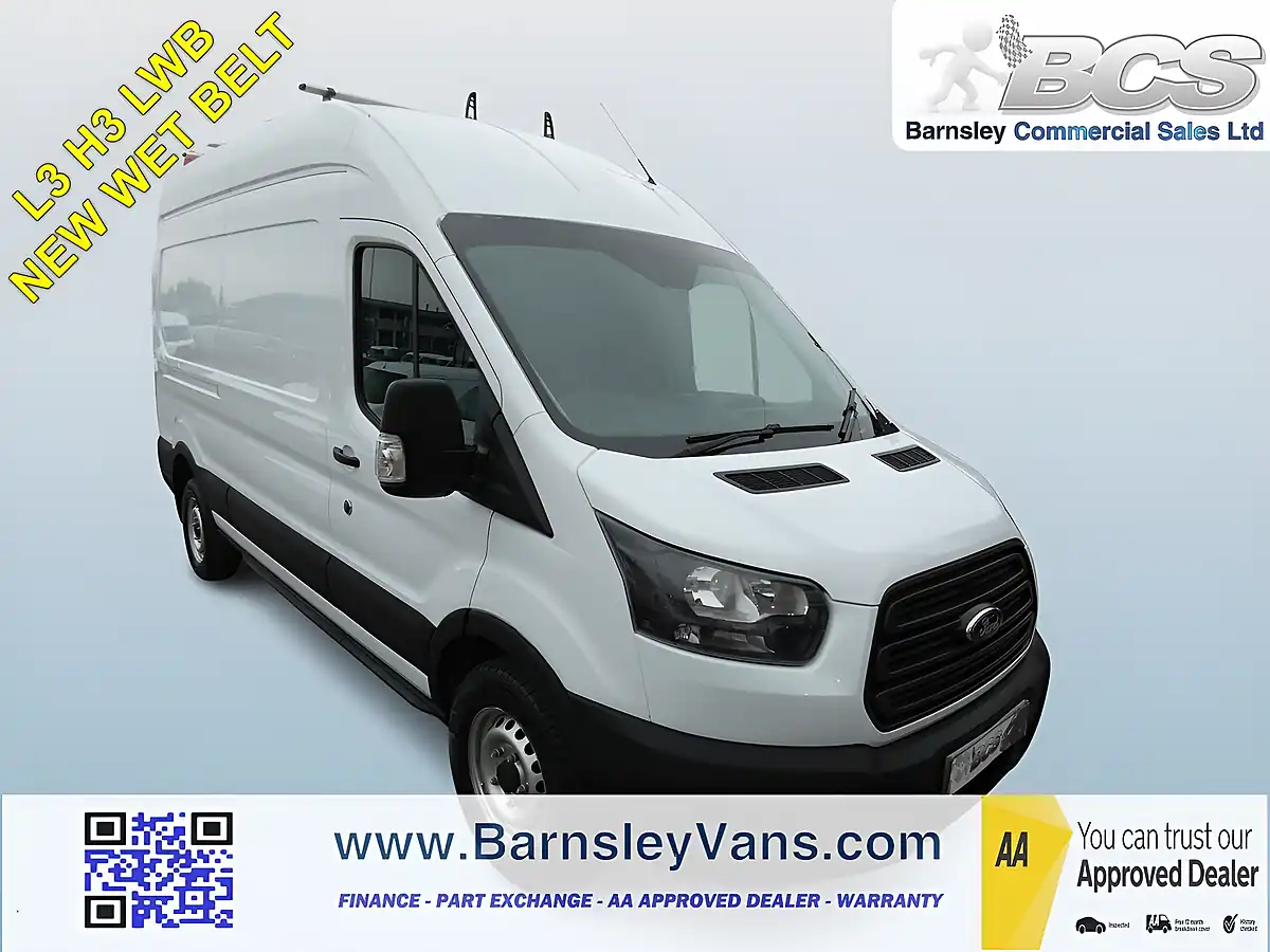 Used 2019 Ford Transit T350 L3H3 Lwb High Roof White - Front View