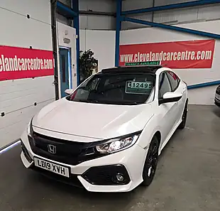 Used 2019 Honda Civic Ex White - Interior and Exterior details 3