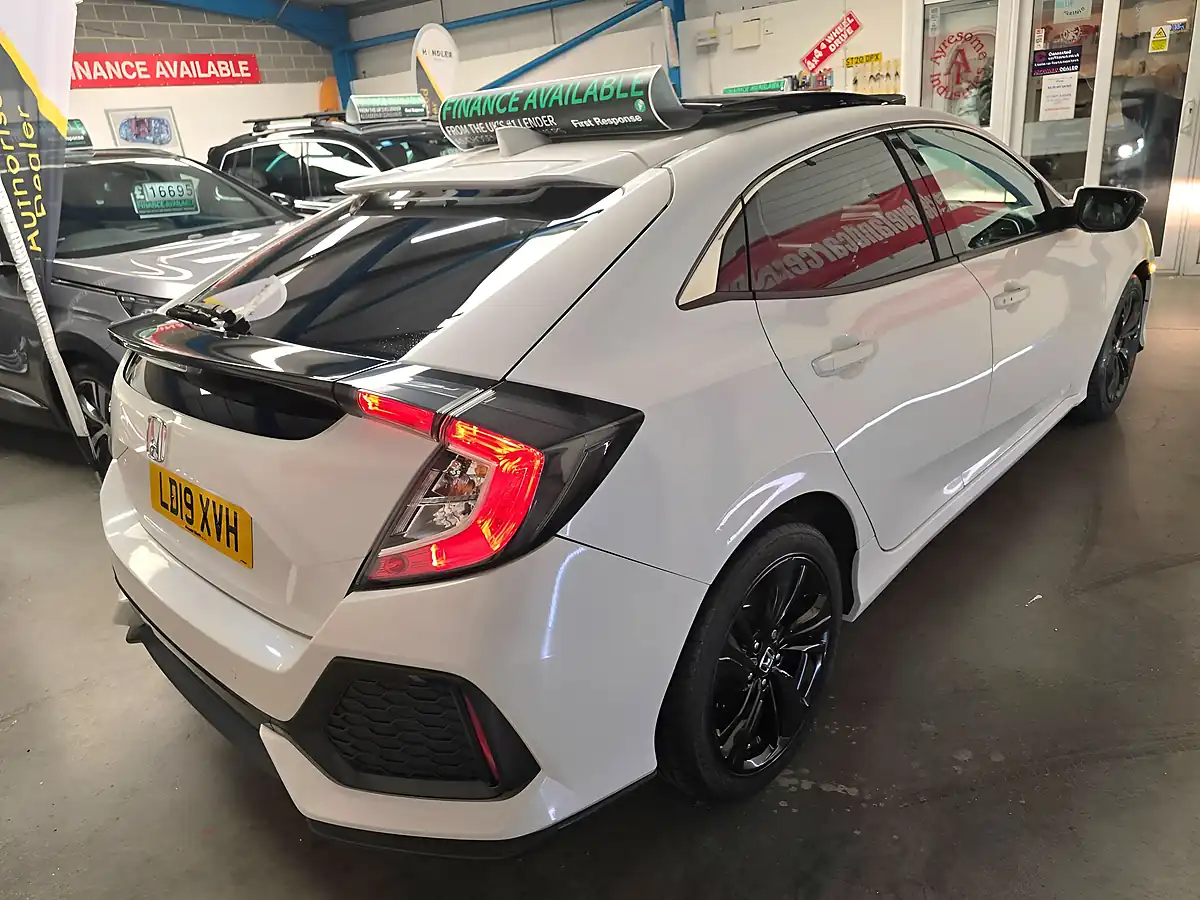 Used 2019 Honda Civic Ex White - Interior and Exterior details 5