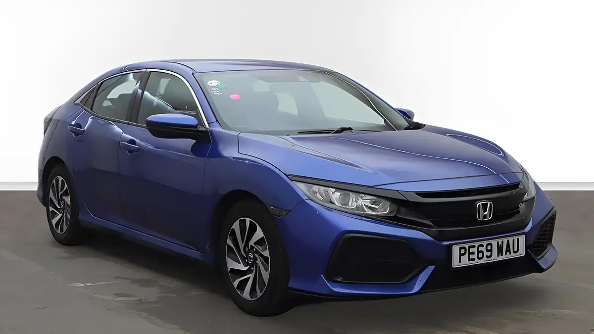 Used 2019 Honda Civic Se Blue - Front View