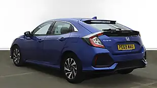 Used 2019 Honda Civic Se Blue - Interior and Exterior details 3