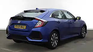 Used 2019 Honda Civic Se Blue - Interior and Exterior details 4