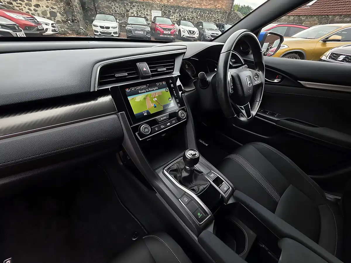 Used 2019 Honda Civic Sport Brilliant Sporty Blue Metallic - Interior and Exterior details 11