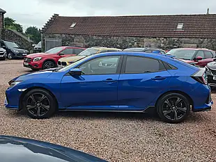 Used 2019 Honda Civic Sport Brilliant Sporty Blue Metallic - Interior and Exterior details 14