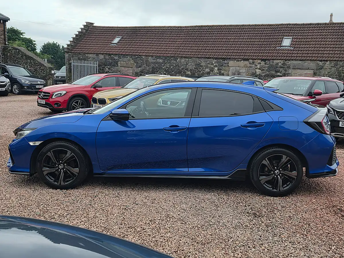 Used 2019 Honda Civic Sport Brilliant Sporty Blue Metallic - Interior and Exterior details 14