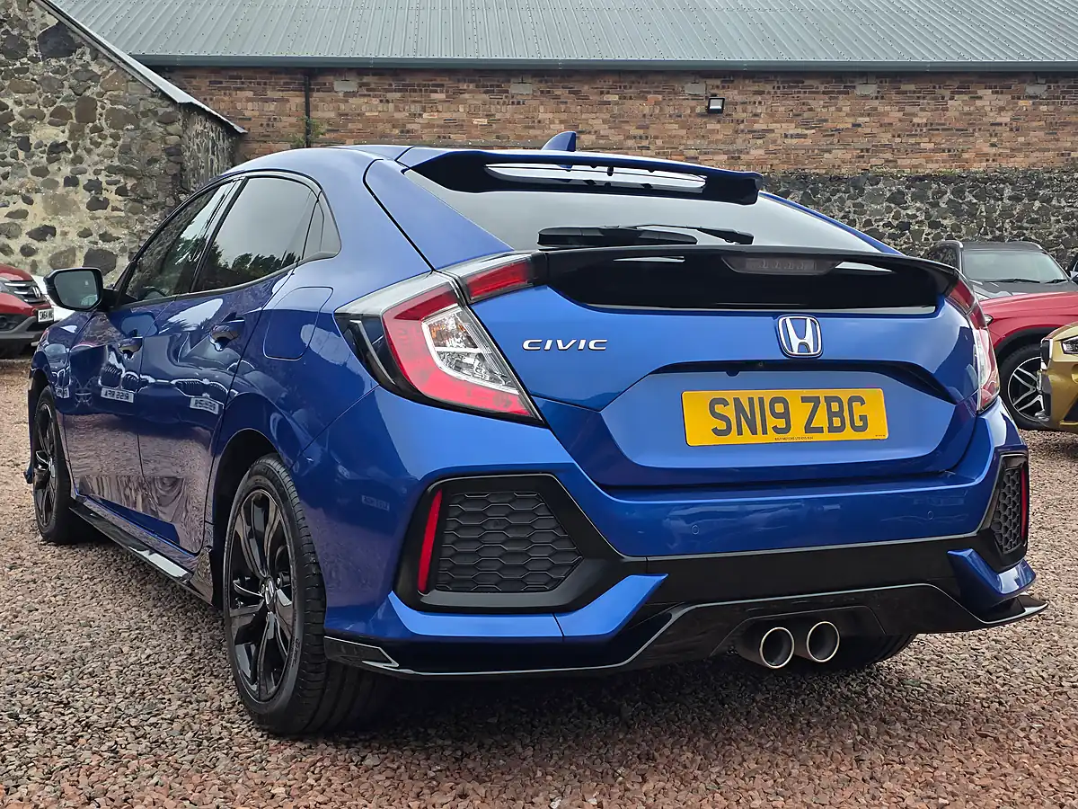 Used 2019 Honda Civic Sport Brilliant Sporty Blue Metallic - Interior and Exterior details 15