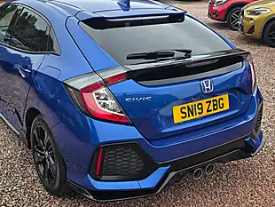 Used 2019 Honda Civic Sport Brilliant Sporty Blue Metallic - Interior and Exterior details 16