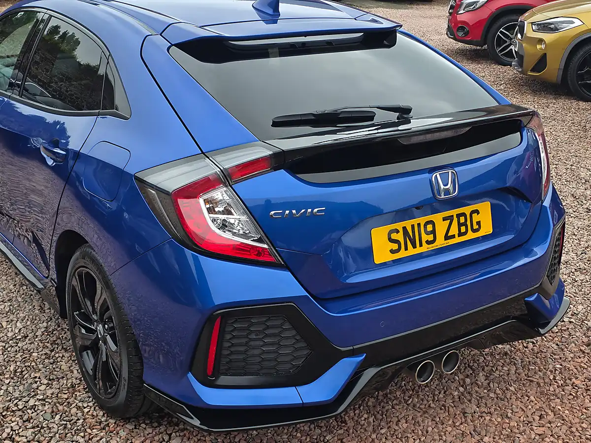 Used 2019 Honda Civic Sport Brilliant Sporty Blue Metallic - Interior and Exterior details 16
