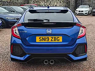Used 2019 Honda Civic Sport Brilliant Sporty Blue Metallic - Interior and Exterior details 17