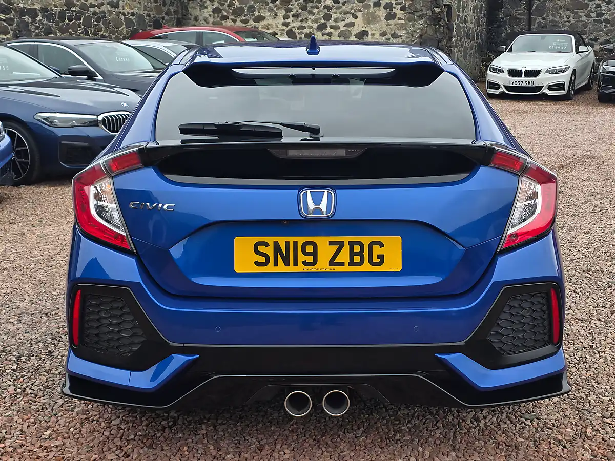 Used 2019 Honda Civic Sport Brilliant Sporty Blue Metallic - Interior and Exterior details 17