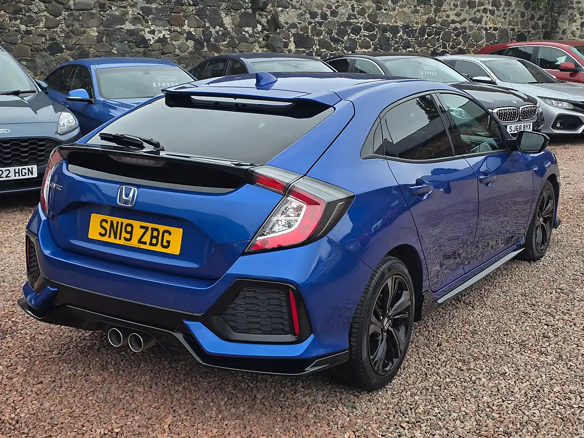 Used 2019 Honda Civic Sport Brilliant Sporty Blue Metallic - Interior and Exterior details 18