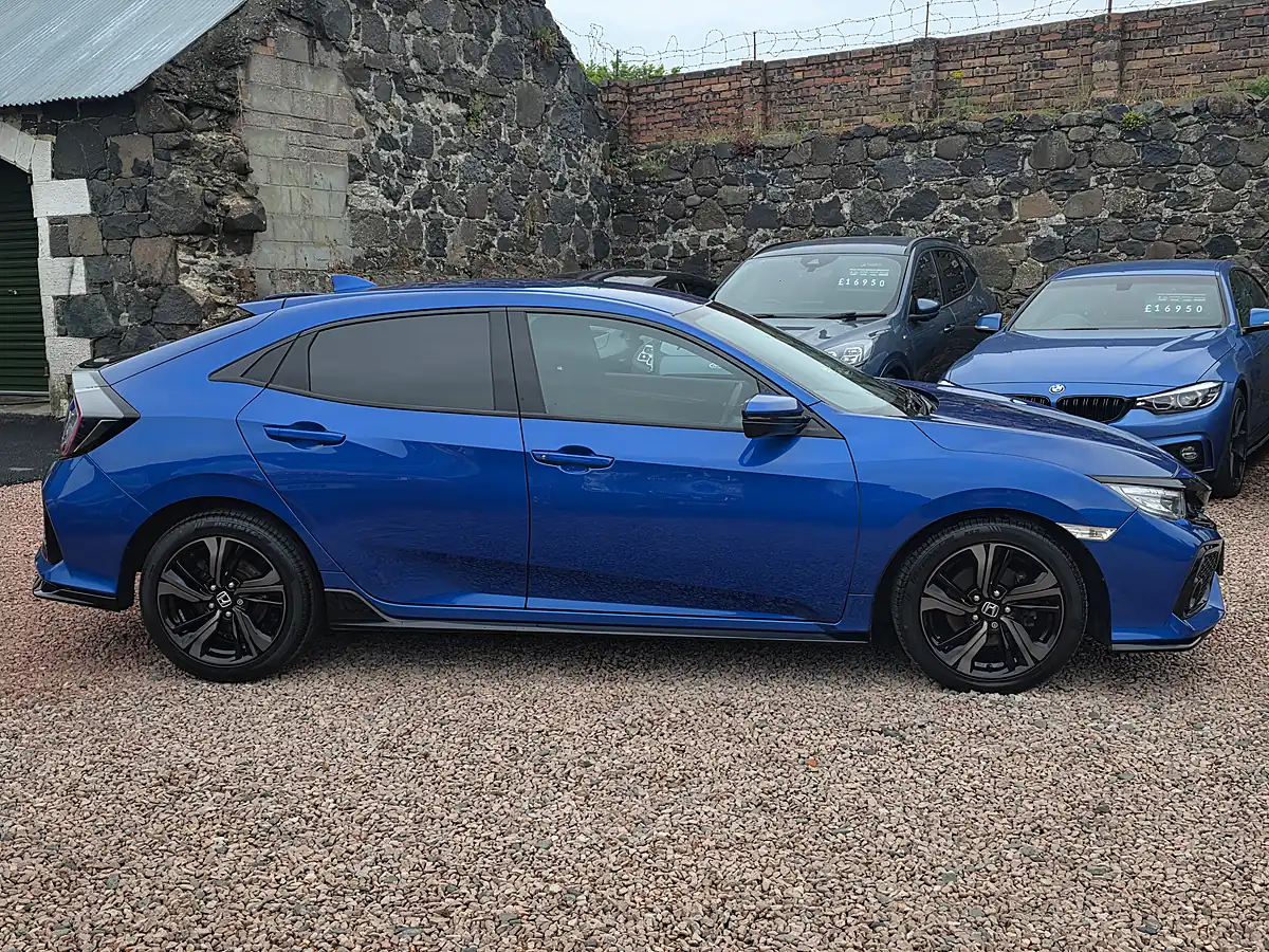 Used 2019 Honda Civic Sport Brilliant Sporty Blue Metallic - Interior and Exterior details 19