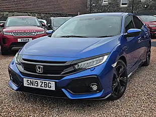 Used 2019 Honda Civic Sport Brilliant Sporty Blue Metallic - Interior and Exterior details 5