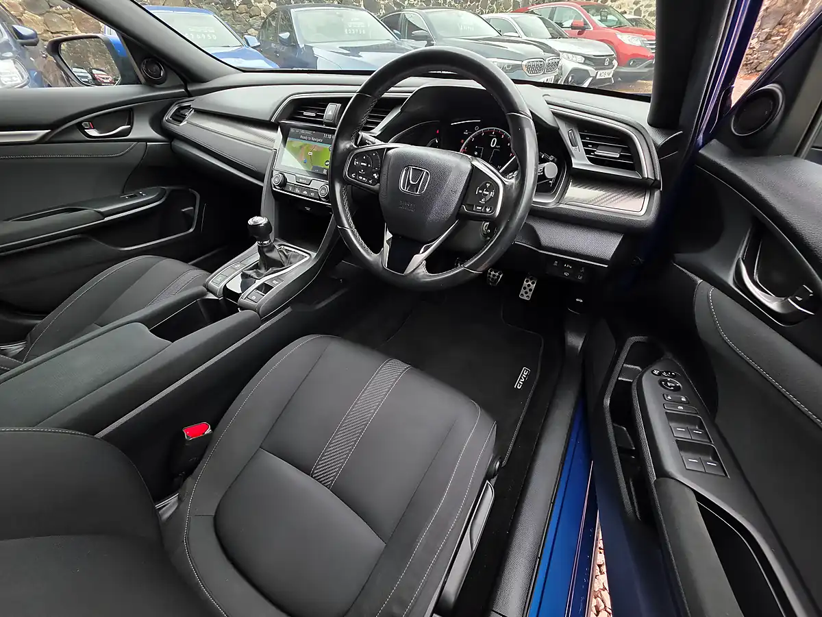 Used 2019 Honda Civic Sport Brilliant Sporty Blue Metallic - Interior and Exterior details 8