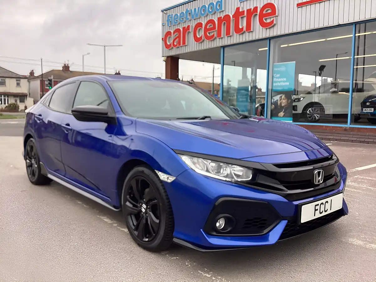 Used 2019 Honda Civic Sport Line Blue - Front View