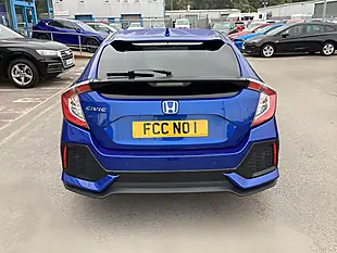 Used 2019 Honda Civic Sport Line Blue - Interior and Exterior details 11