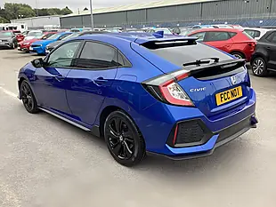 Used 2019 Honda Civic Sport Line Blue - Interior and Exterior details 2