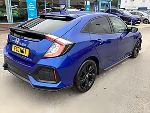 Used 2019 Honda Civic Sport Line Blue - Interior and Exterior details 4