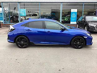 Used 2019 Honda Civic Sport Line Blue - Interior and Exterior details 8