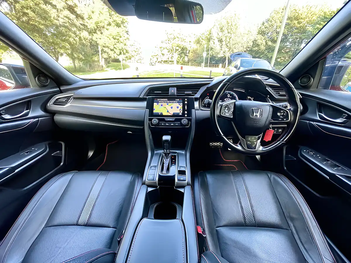 Used 2019 Honda Civic Sport Line Red - Interior and Exterior details 12