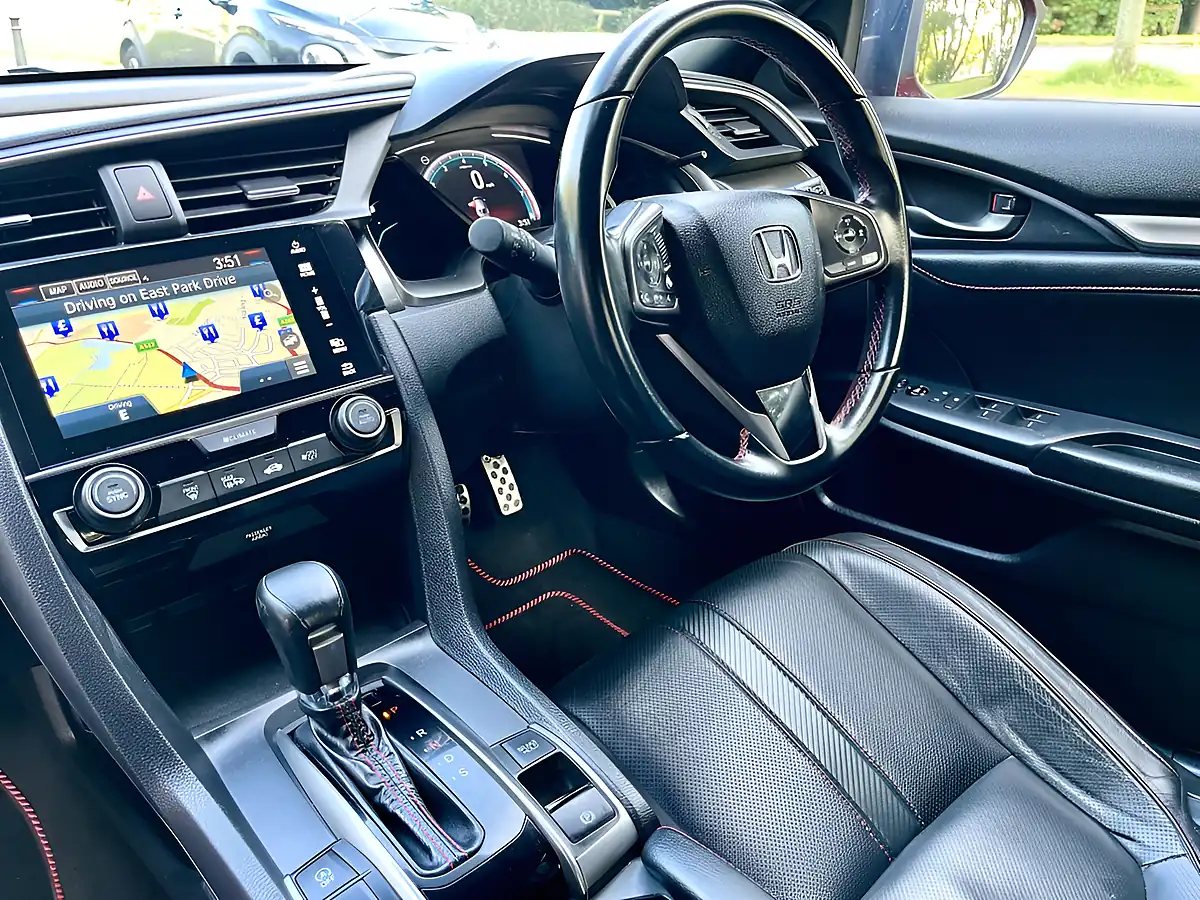 Used 2019 Honda Civic Sport Line Red - Interior and Exterior details 16