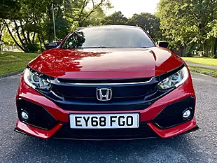 Used 2019 Honda Civic Sport Line Red - Interior and Exterior details 2