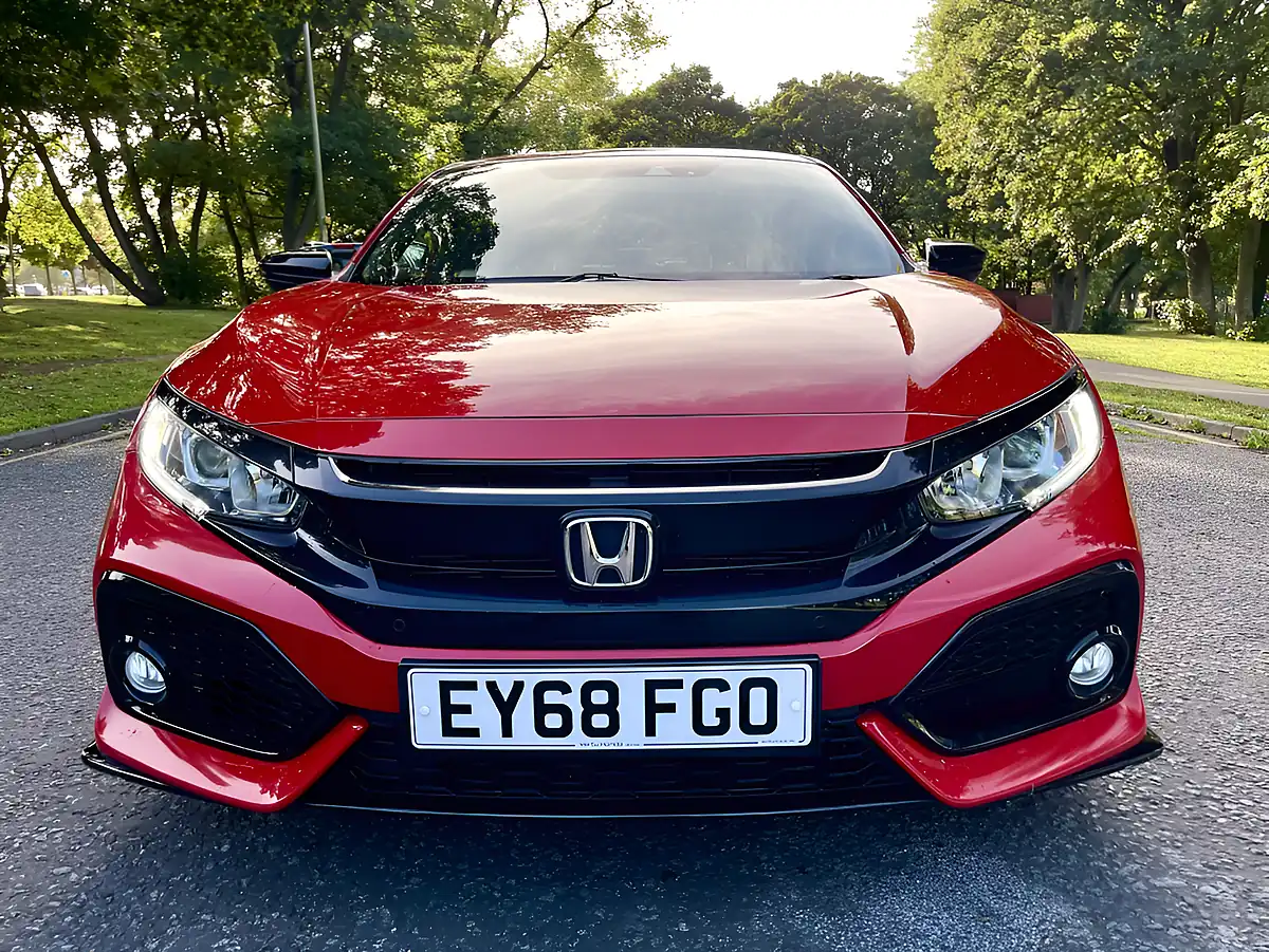 Used 2019 Honda Civic Sport Line Red - Interior and Exterior details 2