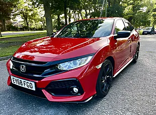 Used 2019 Honda Civic Sport Line Red - Interior and Exterior details 3