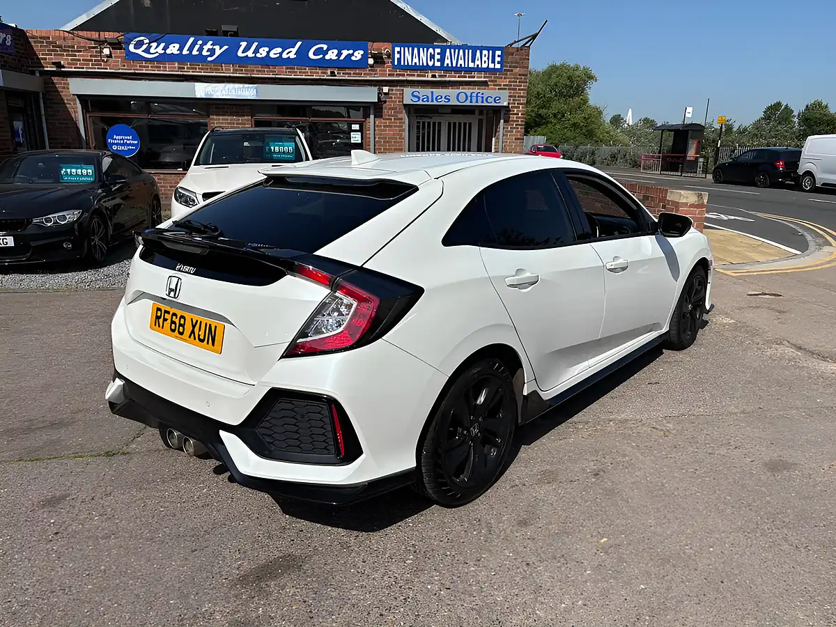 Used 2019 Honda Civic Sport White - Interior and Exterior details 13