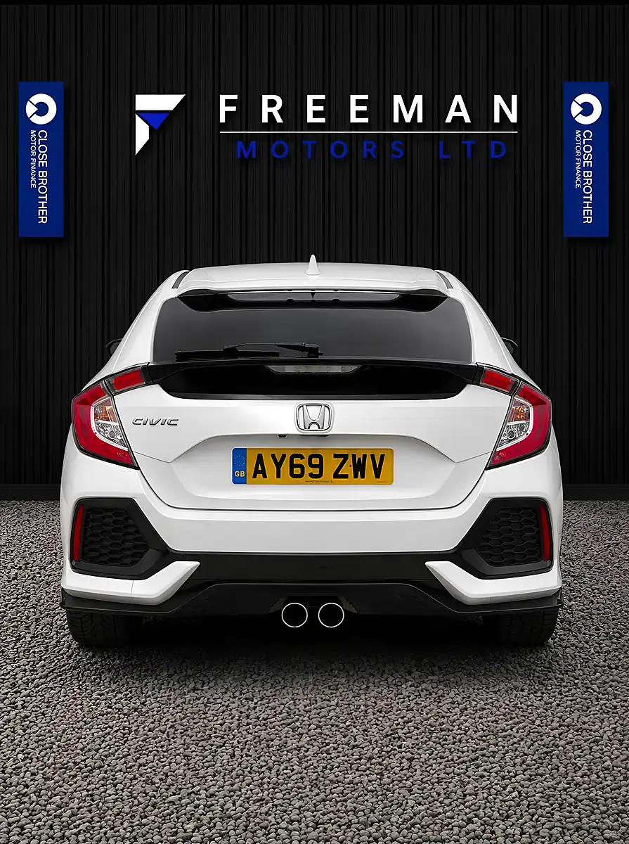 Used 2019 Honda Civic Sport White - Interior and Exterior details 13