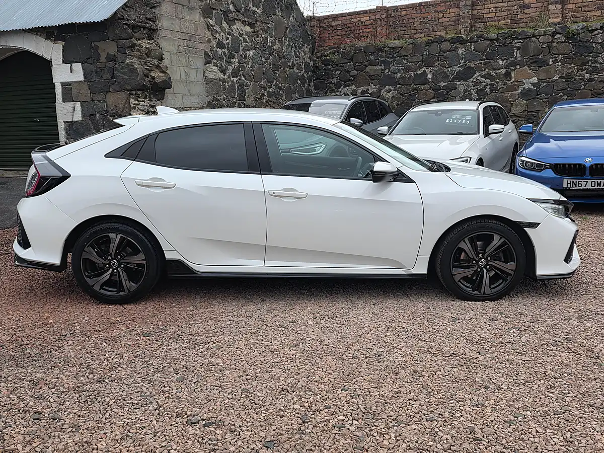 Used 2019 Honda Civic Sport White - Interior and Exterior details 19