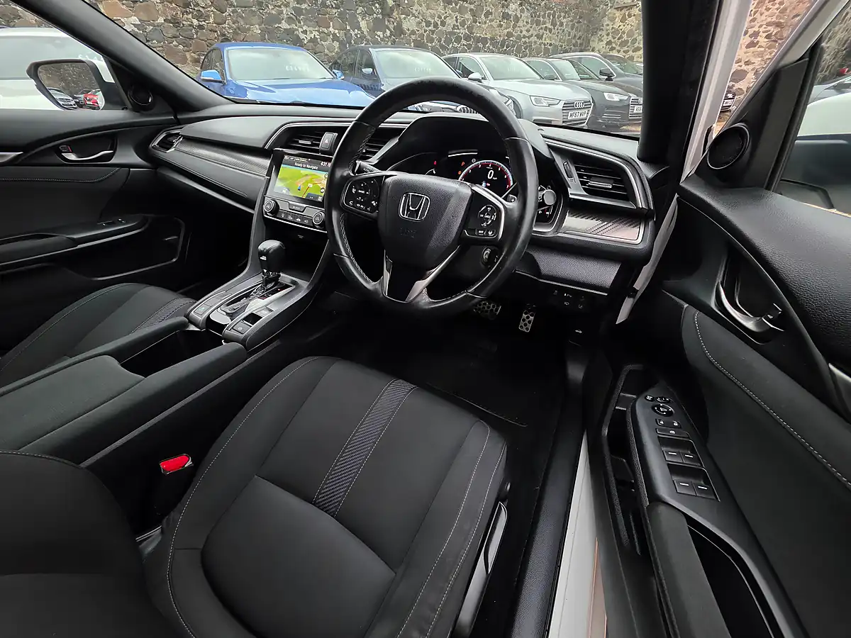 Used 2019 Honda Civic Sport White - Interior and Exterior details 8