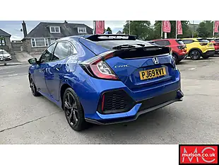 Used 2019 Honda Civic Sr Blue - Interior and Exterior details 12