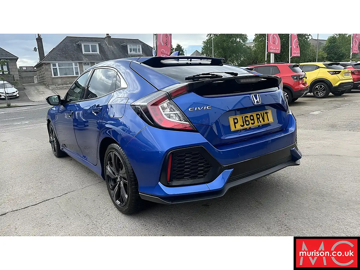 Used 2019 Honda Civic Sr Blue - Interior and Exterior details 12