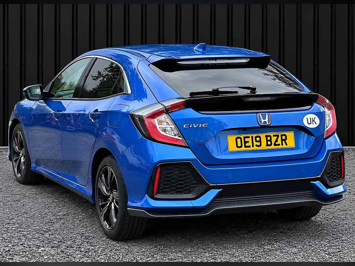 Used 2019 Honda Civic Sr Blue - Interior and Exterior details 2