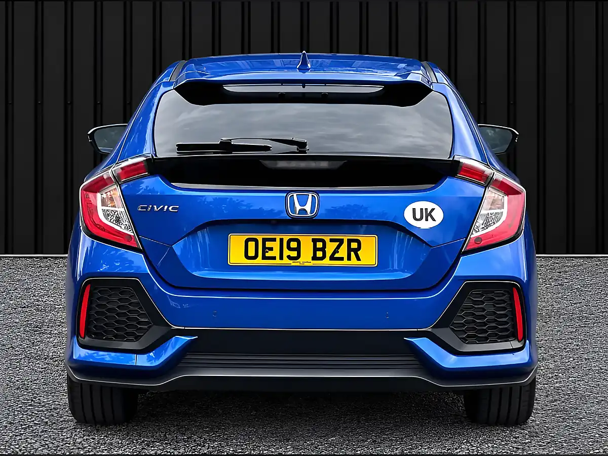 Used 2019 Honda Civic Sr Blue - Interior and Exterior details 7