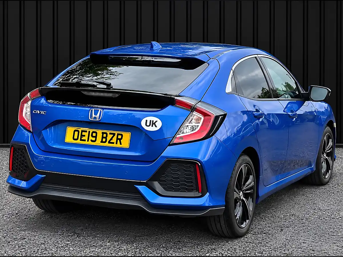 Used 2019 Honda Civic Sr Blue - Interior and Exterior details 8