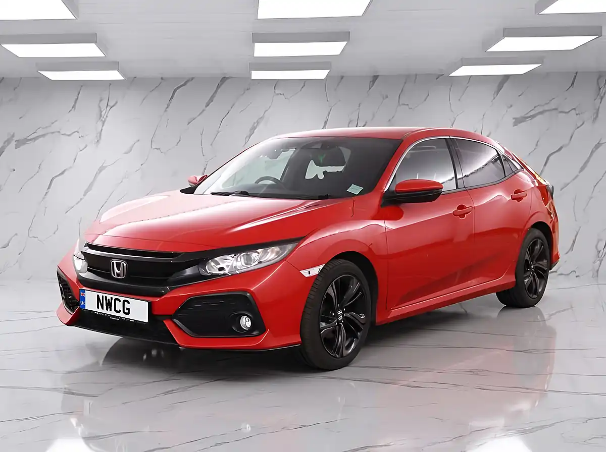 Used 2019 Honda Civic Sr Red - Interior and Exterior details 2