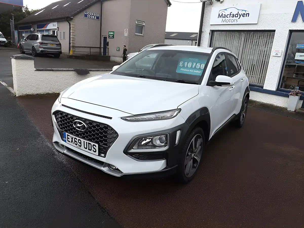 Used 2019 Hyundai Kona Premium White - Interior and Exterior details 3