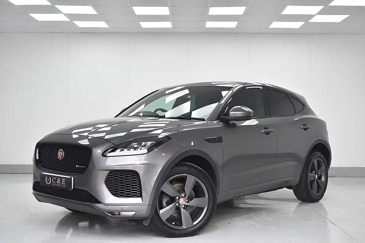 Used 2019 Jaguar E-Pace Chequered Flag Corris Grey - Front View
