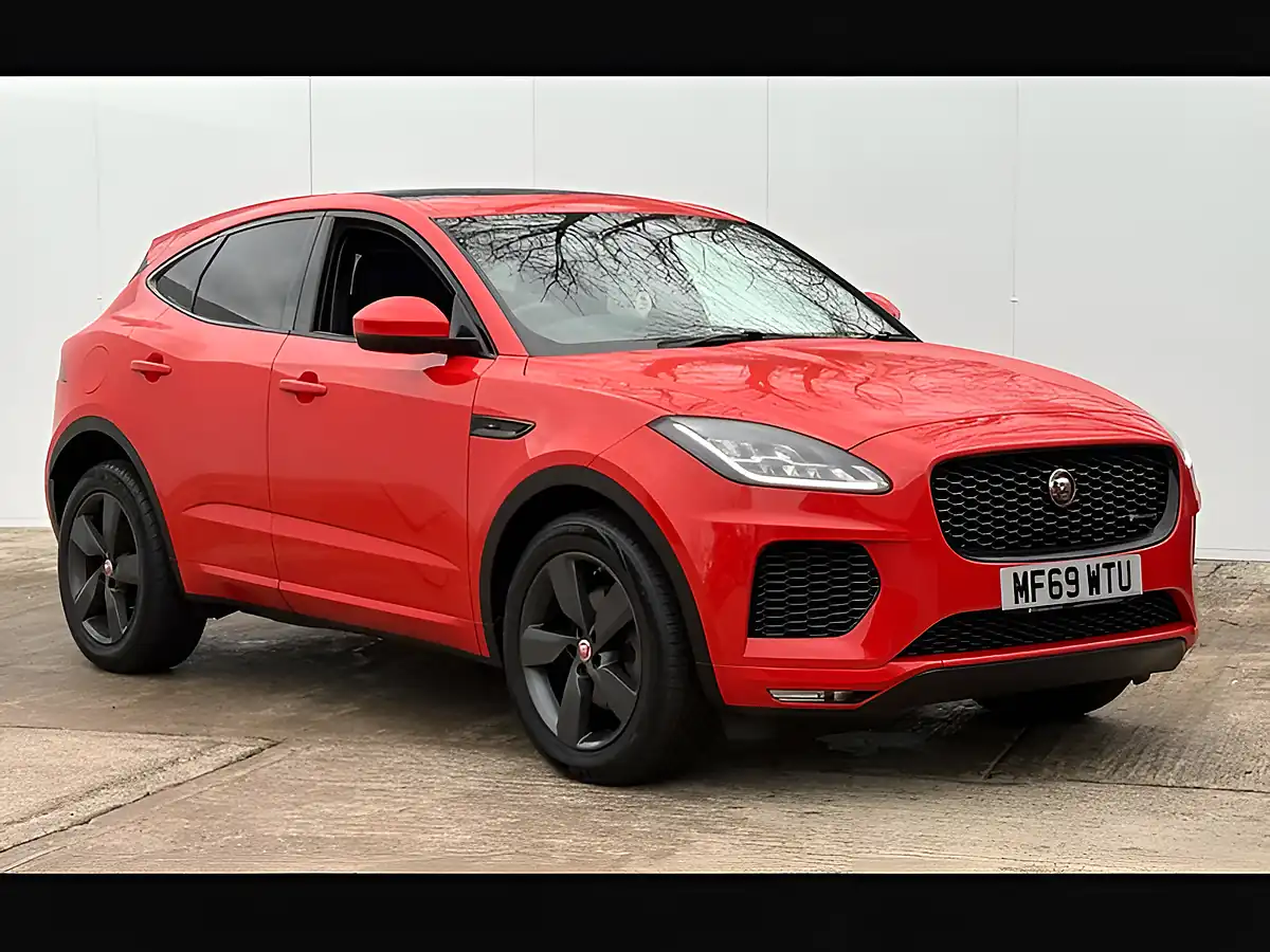 Used 2019 Jaguar E-Pace Chequered Flag Photon Red - Front View
