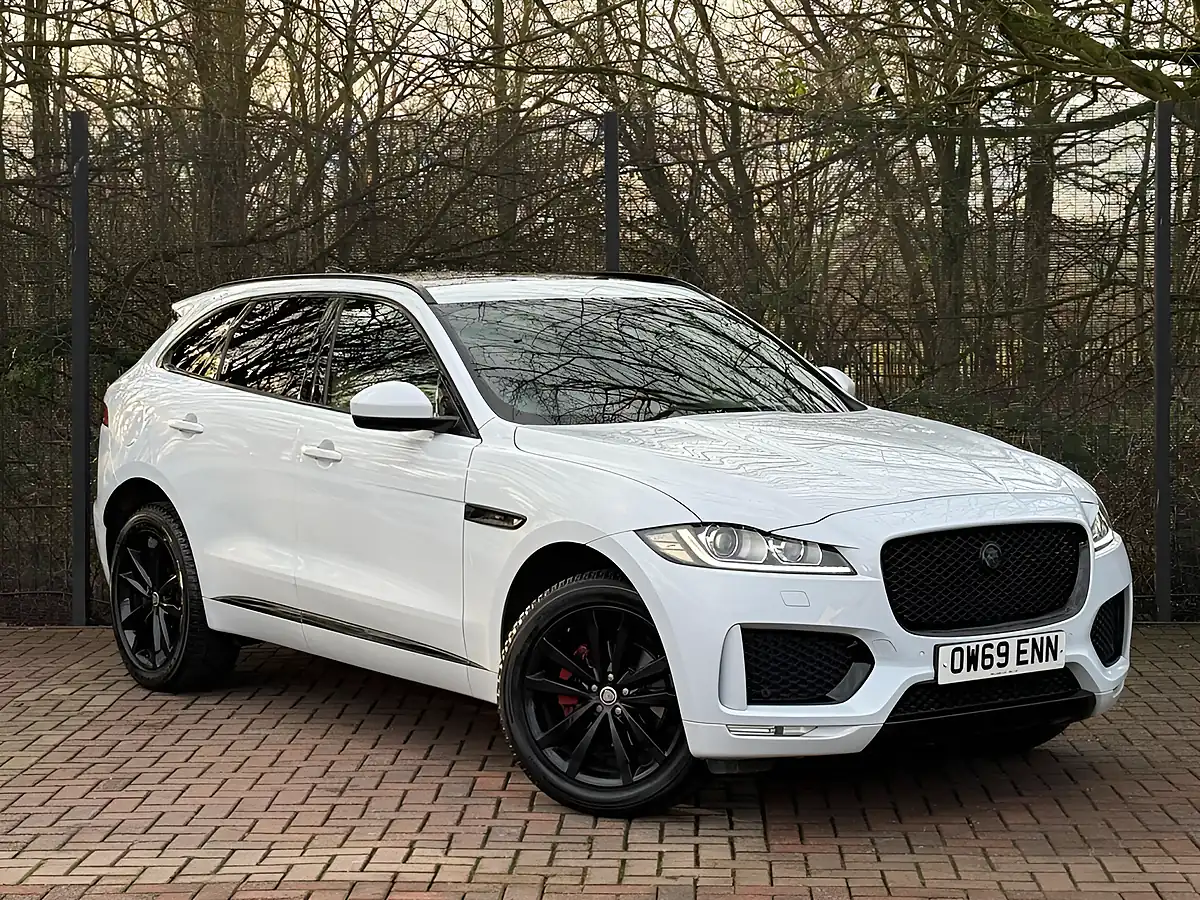 Used 2019 Jaguar F-Pace Chequered Flag White - Front View