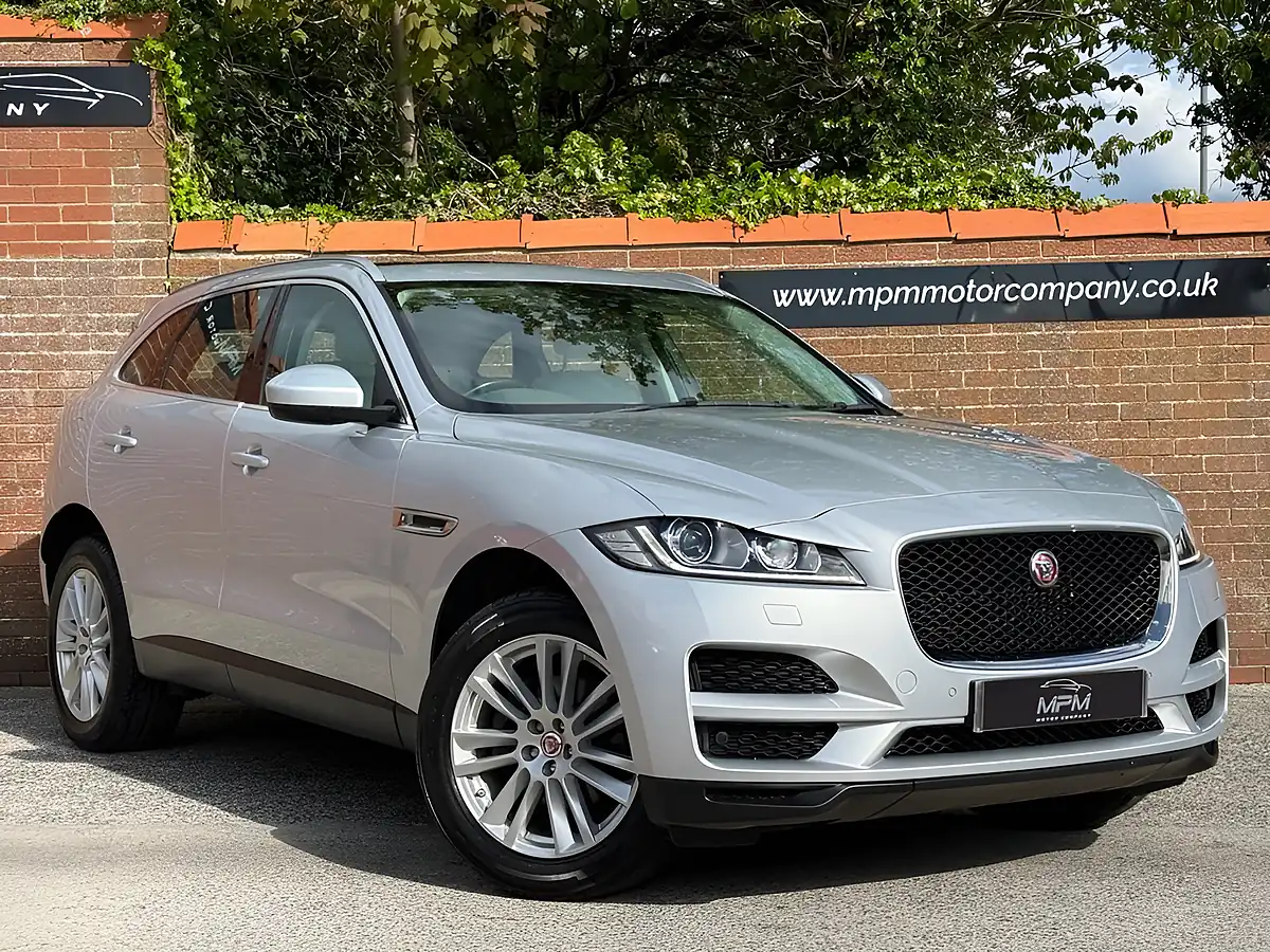 Used 2019 Jaguar F-Pace Portfolio Silver - Front View