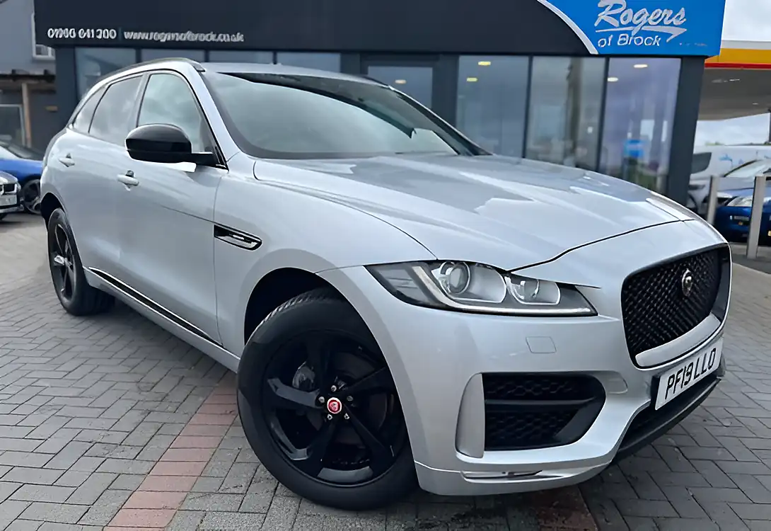 Used 2019 Jaguar F-Pace R-Sport Indus Silver - Front View