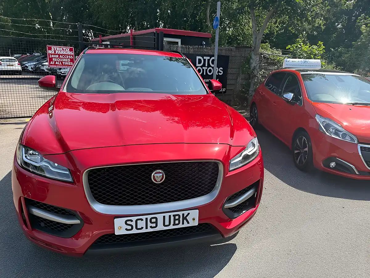 Used 2019 Jaguar F-Pace R-Sport Red - Front View