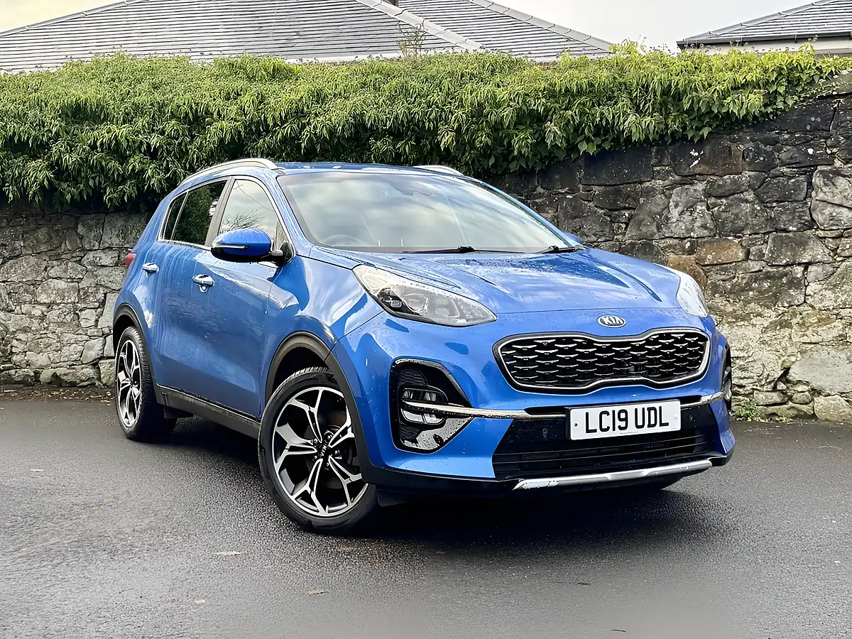 Used 2019 Kia Sportage GT-Line Blue Flame Metallic - Front View